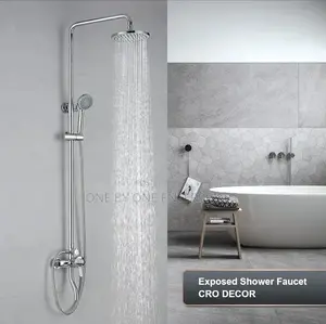 Exposed Shower Mixer Rainfall Shower Head