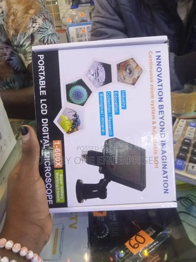 LCD Digital Microscope 1-600x Magnification Rechargeable