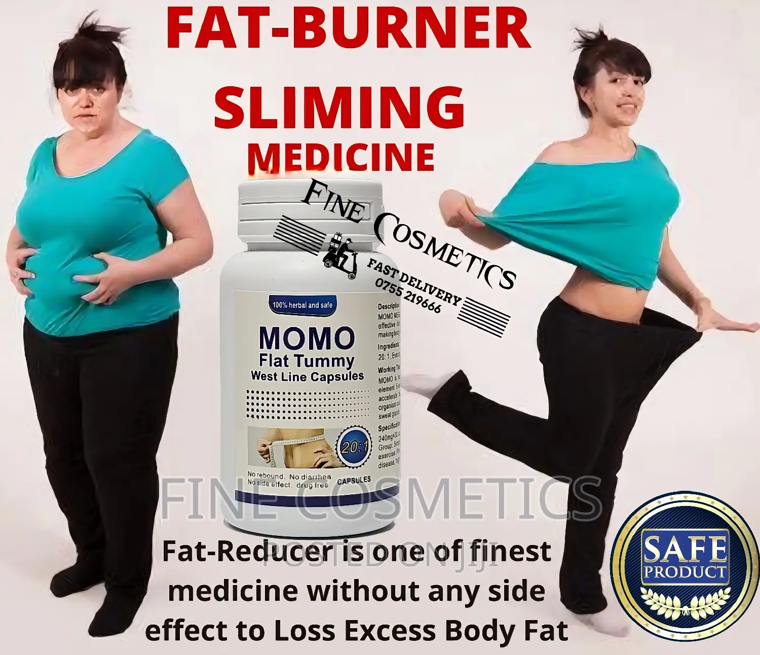 MOMO FLAT TUMMY CAPSULES VIP Weight Loss Slimming Pezo Mega.