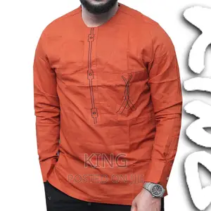 Ankara Shirt. Orange