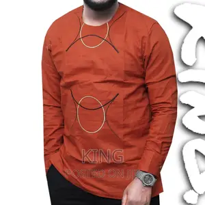 Ankara Shirt. Orange