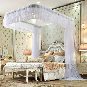 Two Stand Rail Mosquito Net-White
