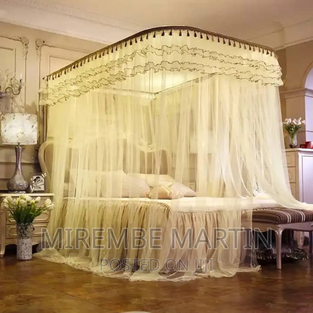 Two Stand Rail Mosquito Net – Cream