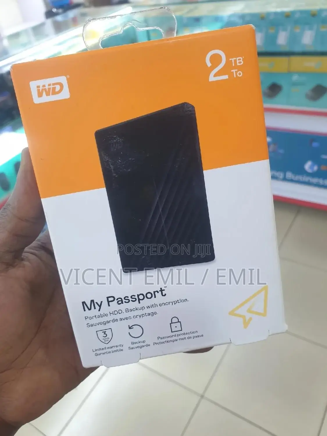 Western Digital 2tb My Passport Portable External Harddrive