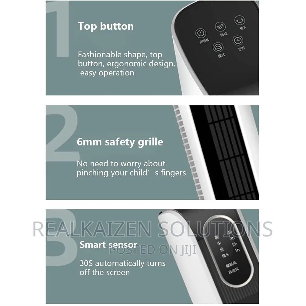 GEEPAS Digital Remote Control |3 Speed Oscillating Tower Fan