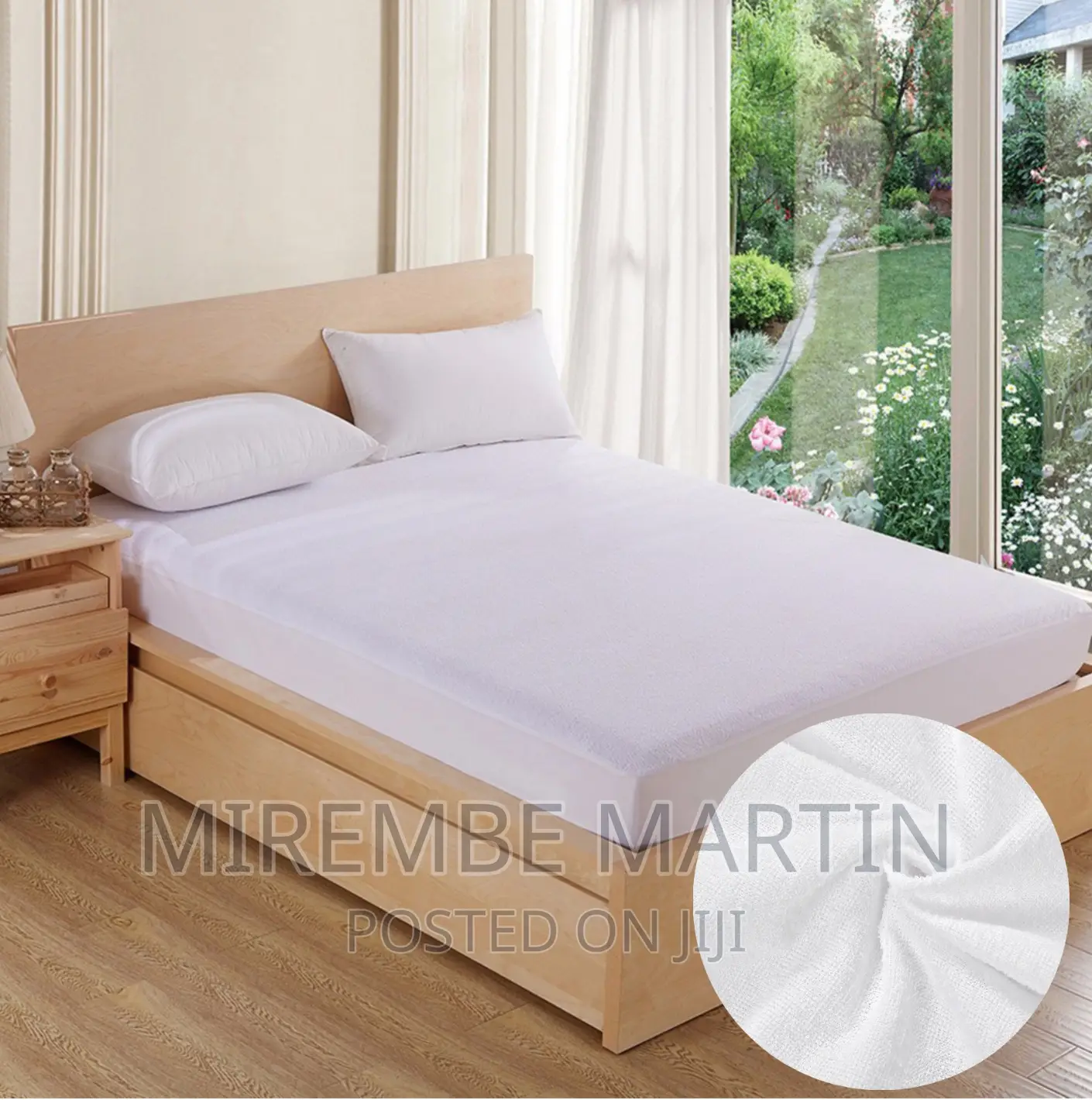 6*6 Mattress Protector- White