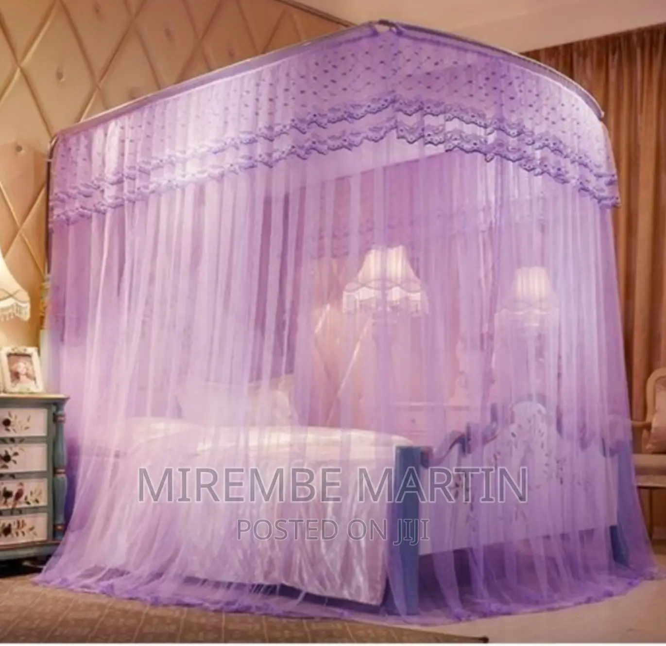 2stand Adjustable Mosquito Net-Purple