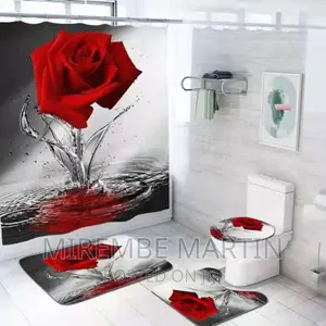 Bathroom Rug Set ,Shower Curtain, Bath Mat ,