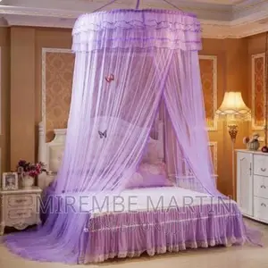 Round Top Mosquito Net, King Size -Purple