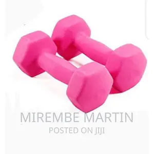 A Pair of 2kg Vinyl Dumbbells – Pink