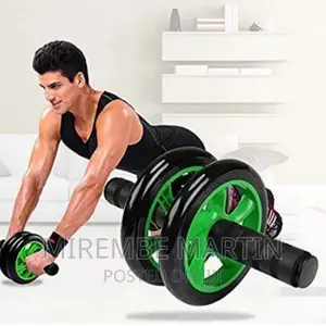 Ab Roller Exercise Double Wheel With a Free Kneemat-