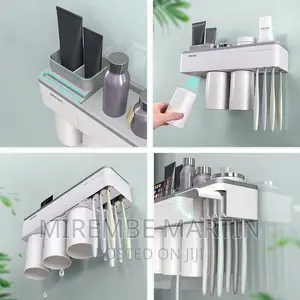 Bathroom Organizer, Toothbrush Holder Wall Attachable Holder