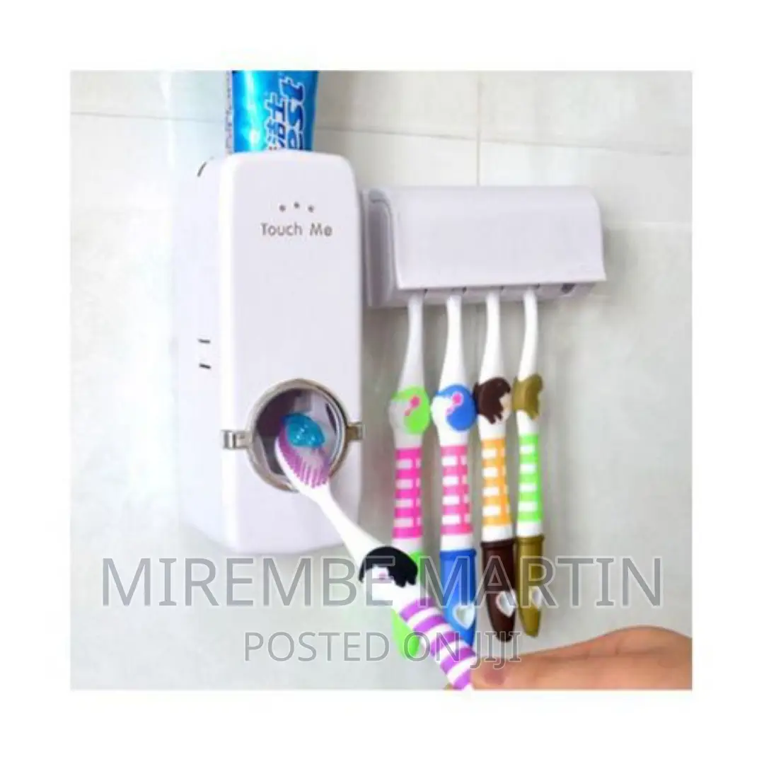 Toothpaste Dispenser With a Toothbrush Holder