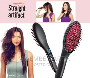 Hair Straightening Brush- Black