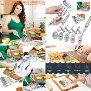 Stainless Steel Double Cutter Adjustable Pizza Slicer
