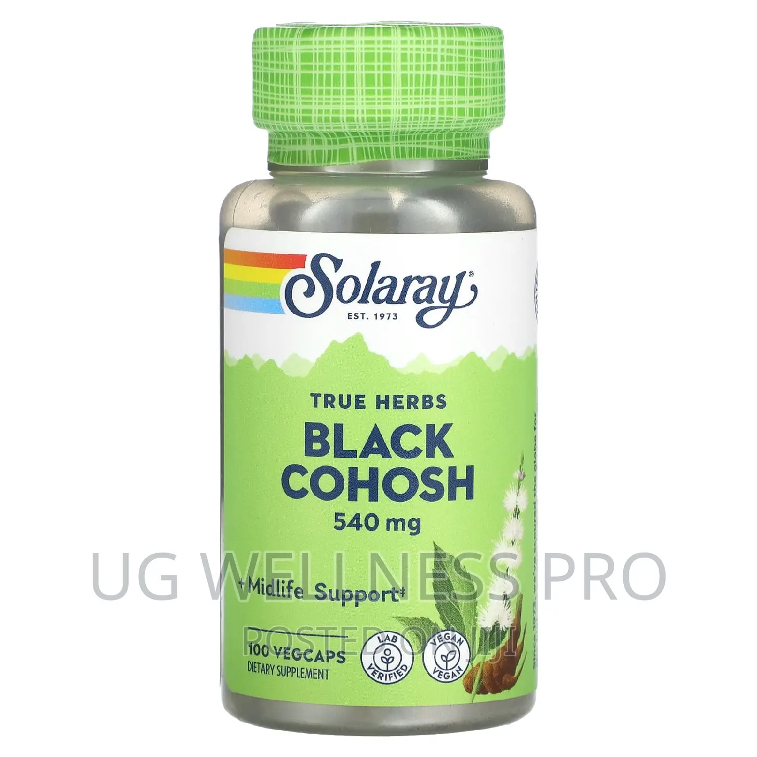 Solaray, True Herbs, Black Cohosh, 540 Mg , 100 Vegcaps