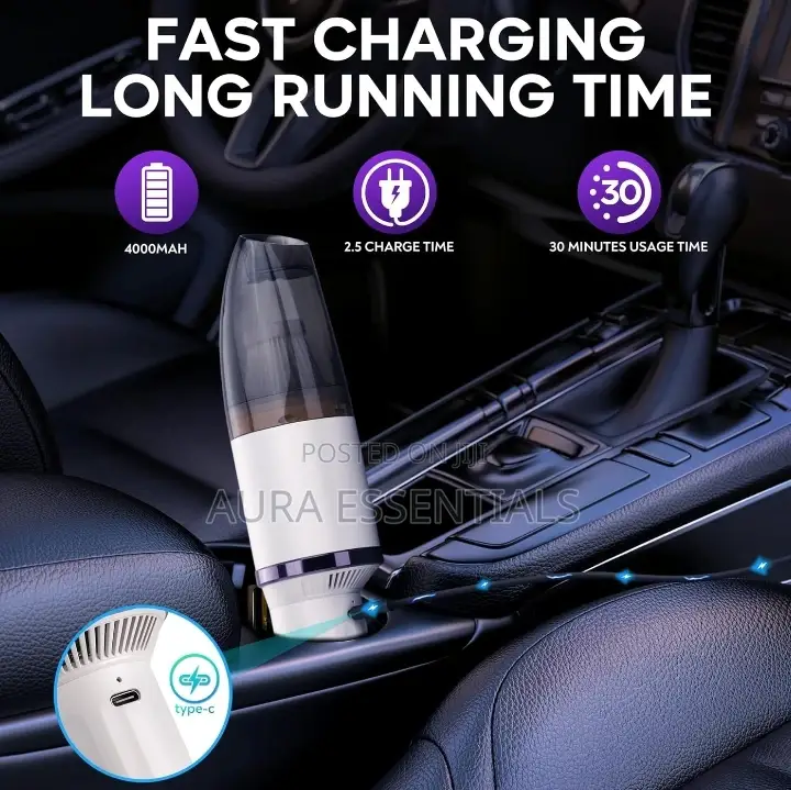 Wet and Dry Portable Car Vacuum Cleaner