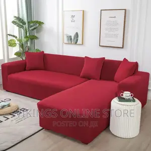 Red Color L Shape Sofa Cover Stretch Elastic Sofa Covers