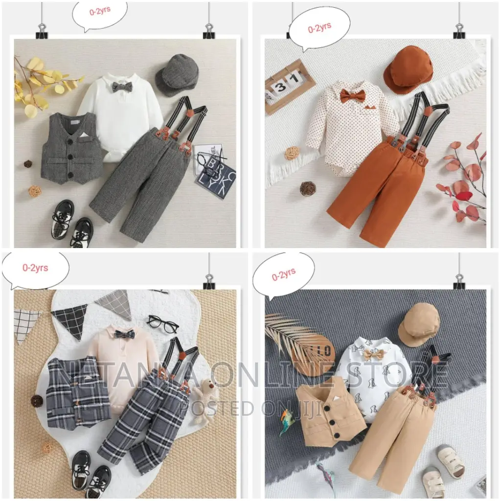 0-2yrs Boys Tuxedo Cloth Suits