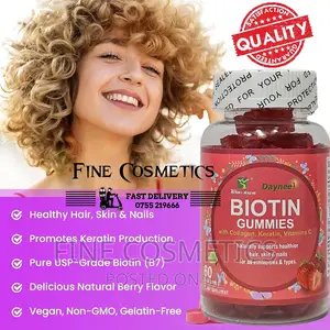 BIOTIN GUMMIES Unisex Formula for Healthy Skin, Hair + Nails