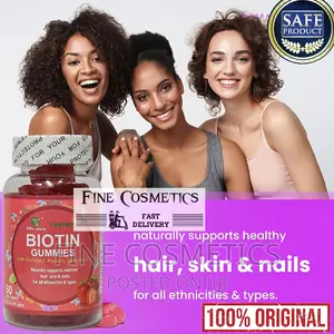 BIOTIN GUMMIES Unisex Formula for Healthy Skin, Hair + Nails