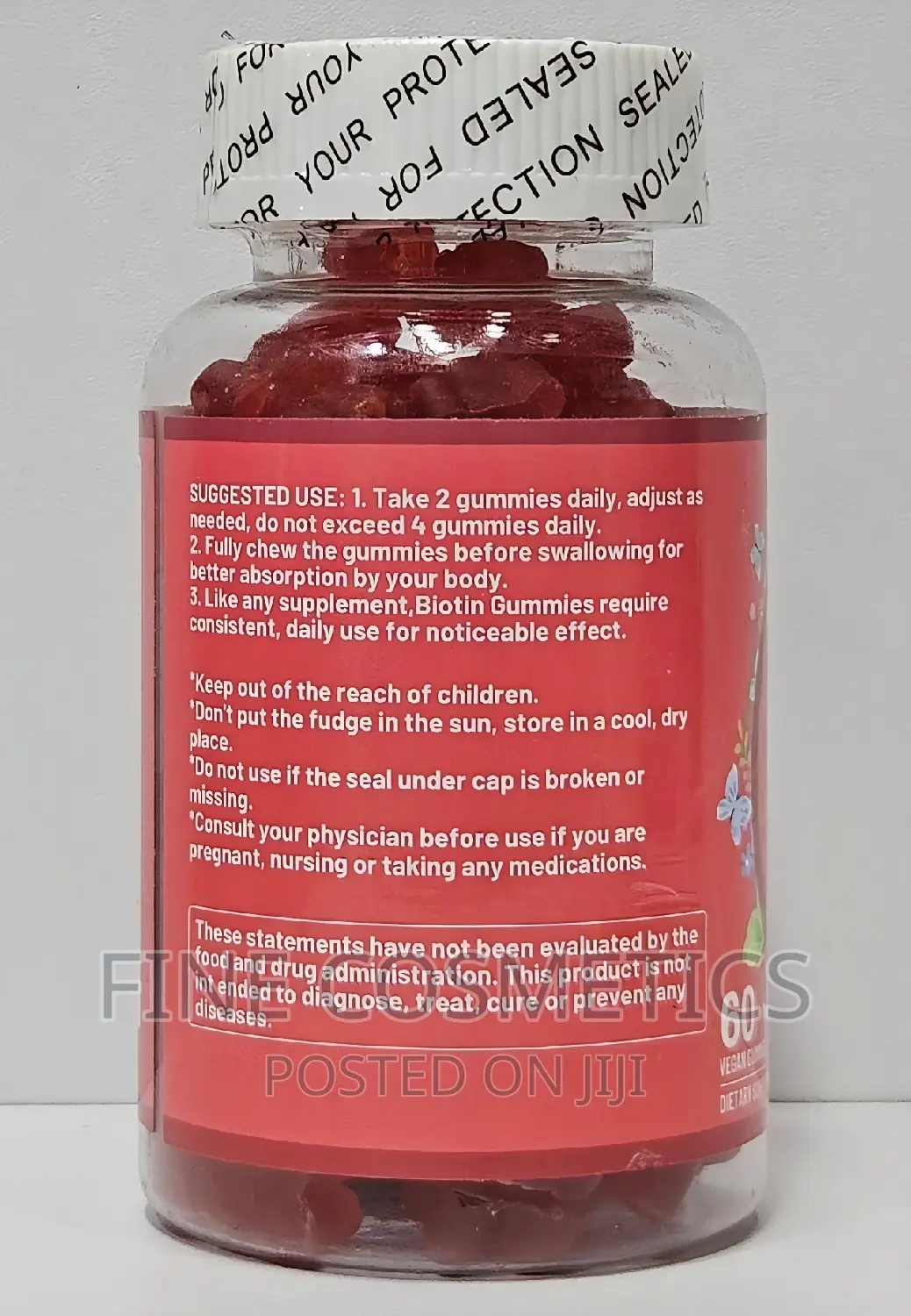 BIOTIN GUMMIES Unisex Formula for Healthy Skin, Hair + Nails