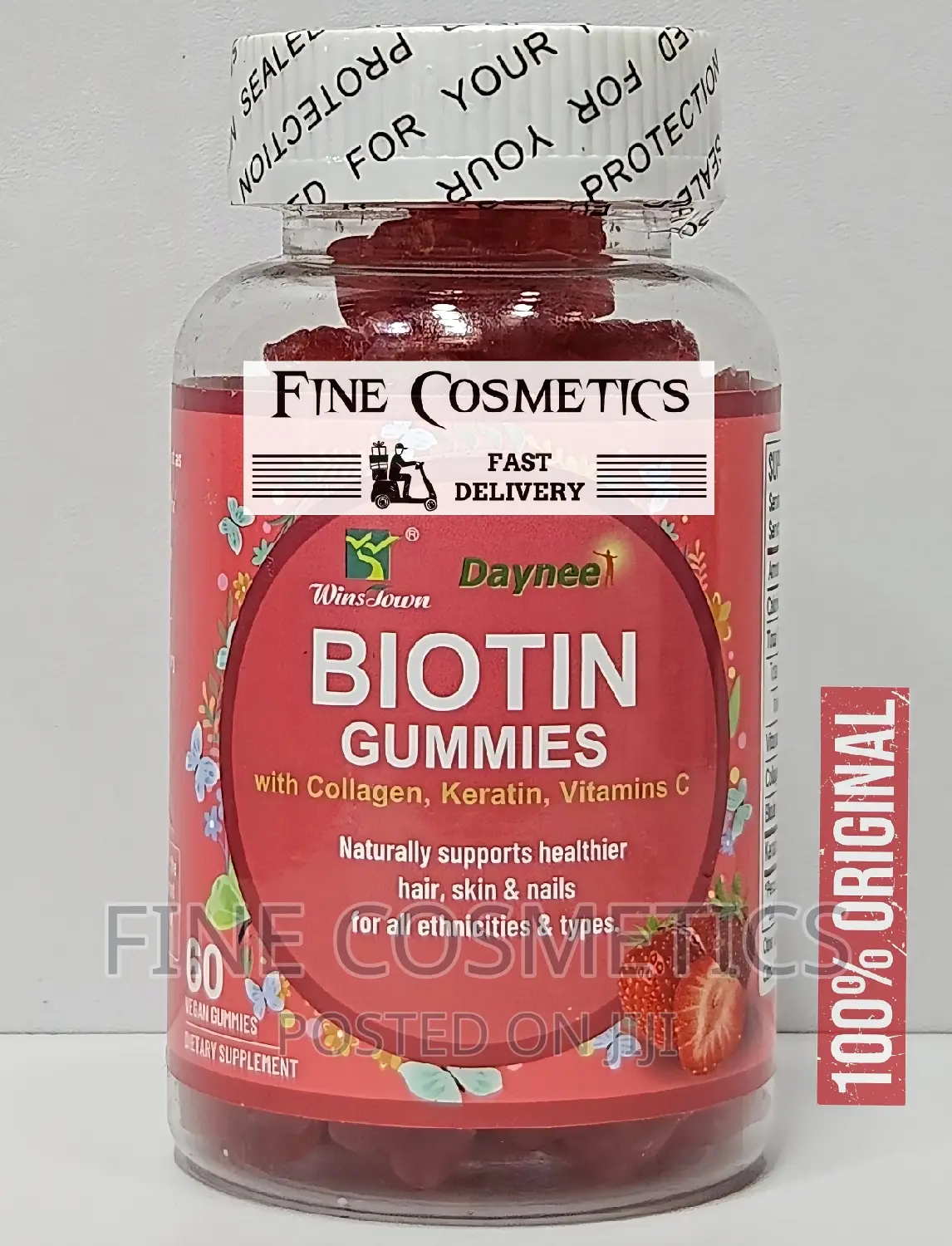 BIOTIN GUMMIES Unisex Formula for Healthy Skin, Hair + Nails