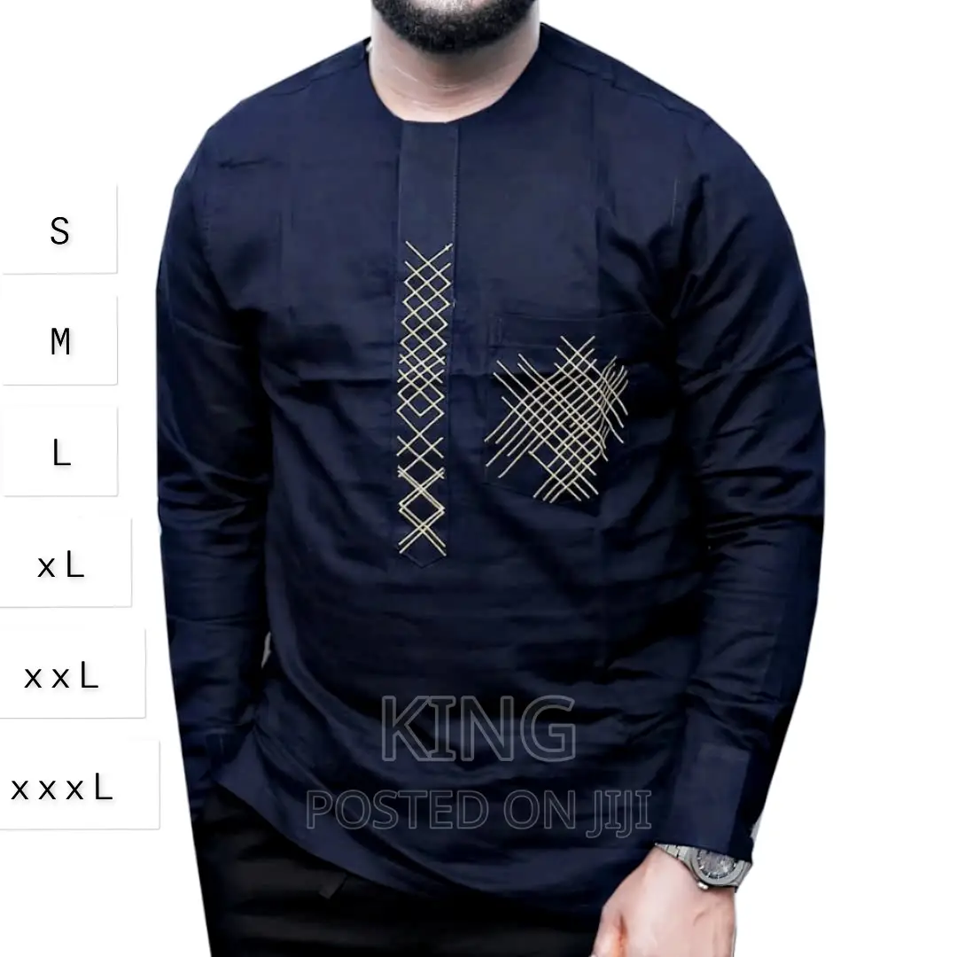 Kitengi Morden Shirt. Navy Blue