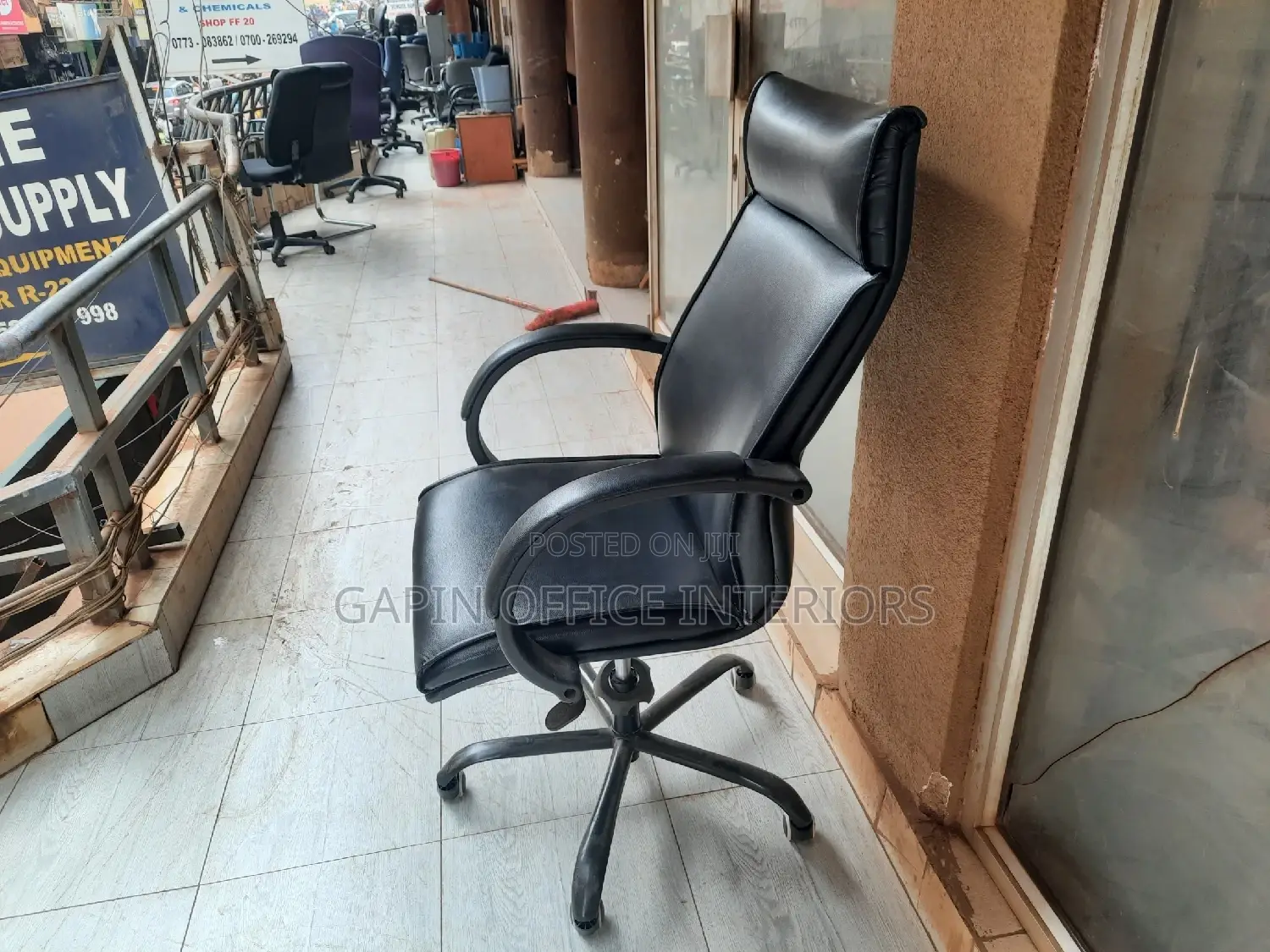 Long Back Leathered Office Chair