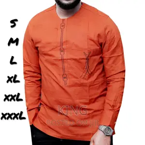 African Traditional Orange Shirt