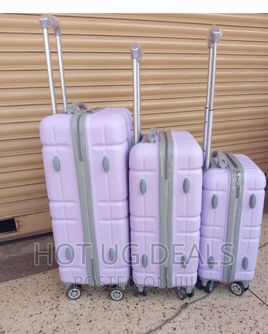 Travel Plastic Waterproof Suitcase- Purple