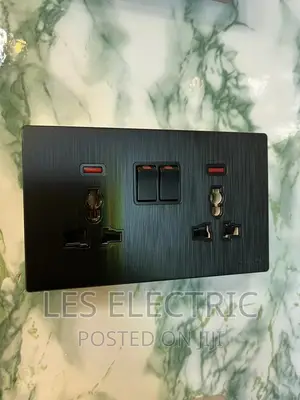 Black Double Sockets