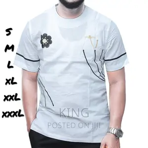 White Ankara Shirt. Afrique Wear