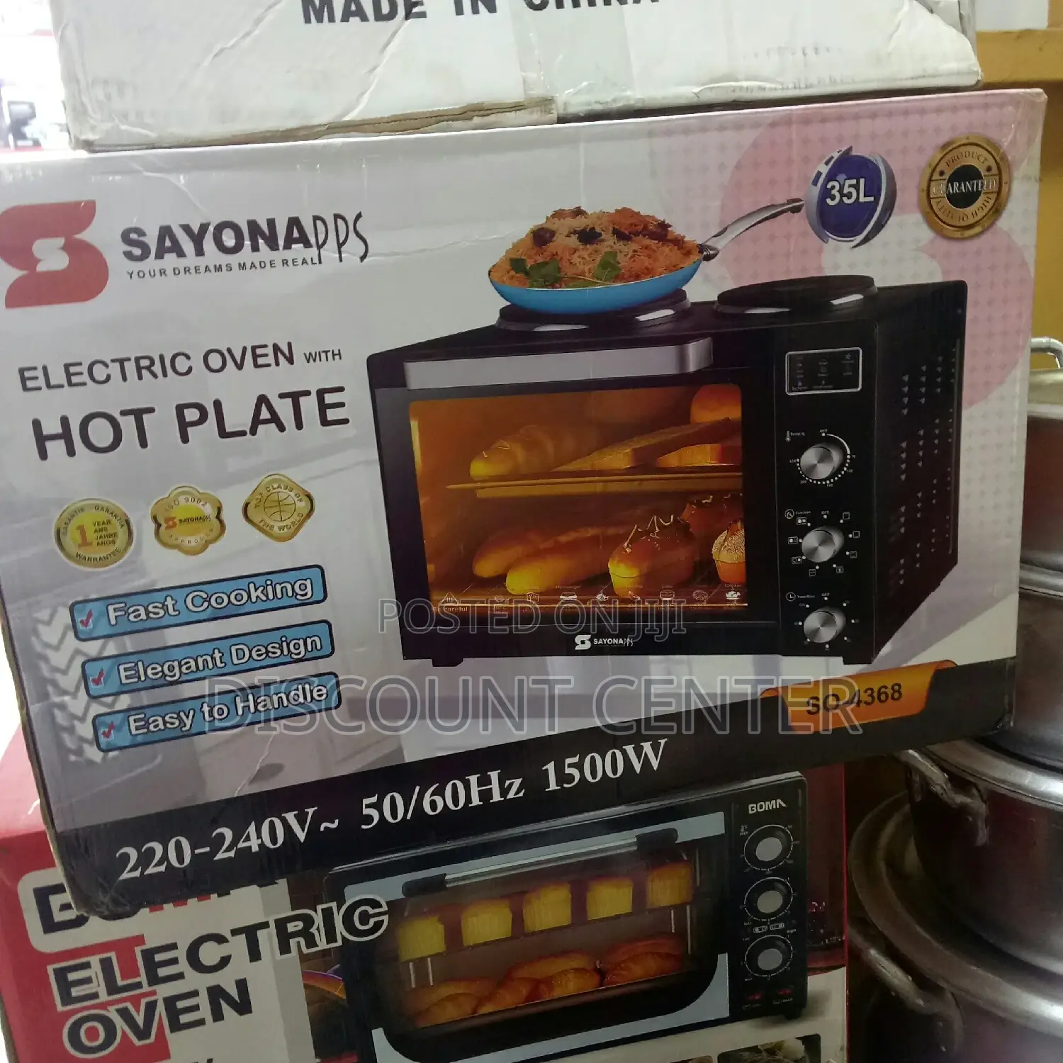 Electric Oven 35liter With Hotplates
