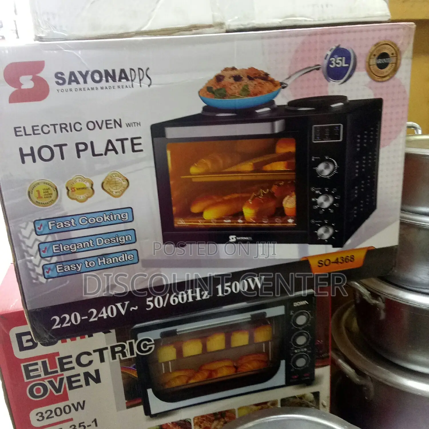 Electric Oven 35liter With Hotplates