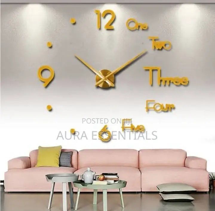 3D Wall Clock Mirror Sticker