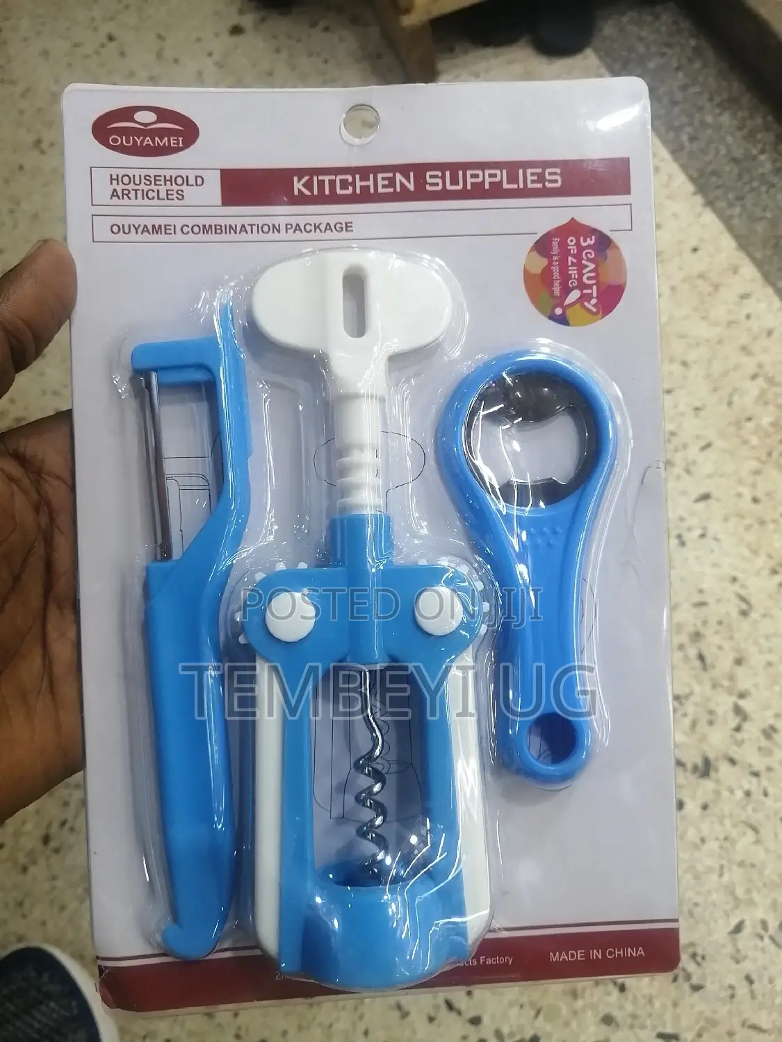 Set of 3, Wine Opener, Bottle Opener and Peeler