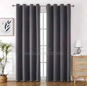 Gray Curtains in Pair