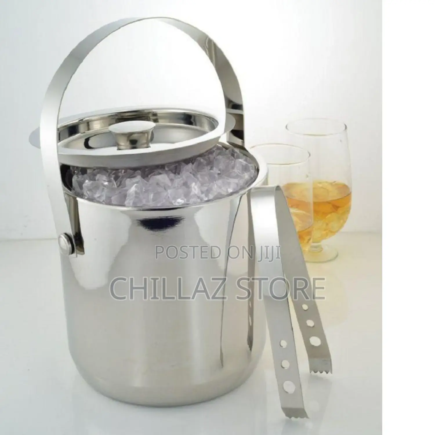 Stainless Steel Ice Bucket With Lid.