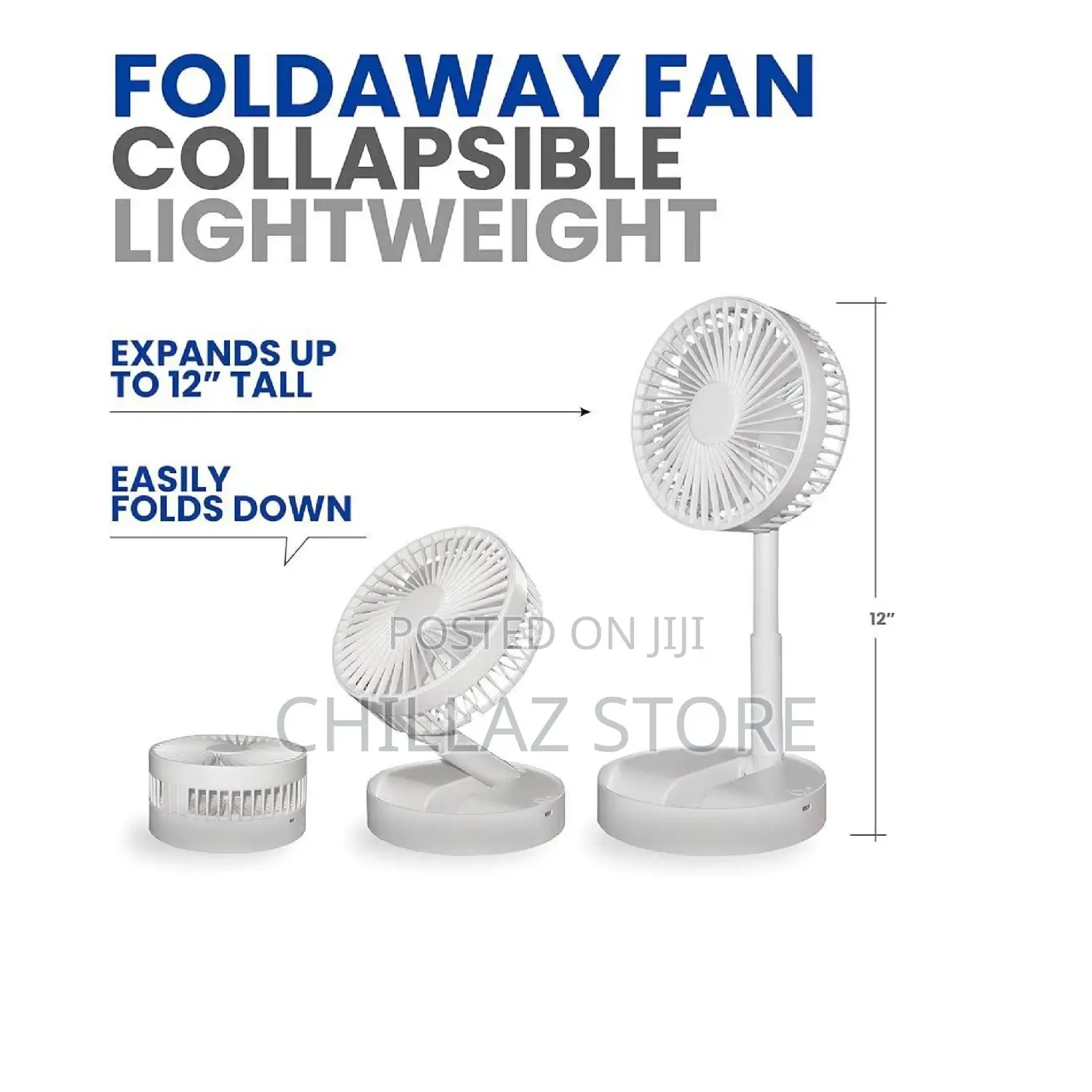 Rechargeable Foldable Fan.