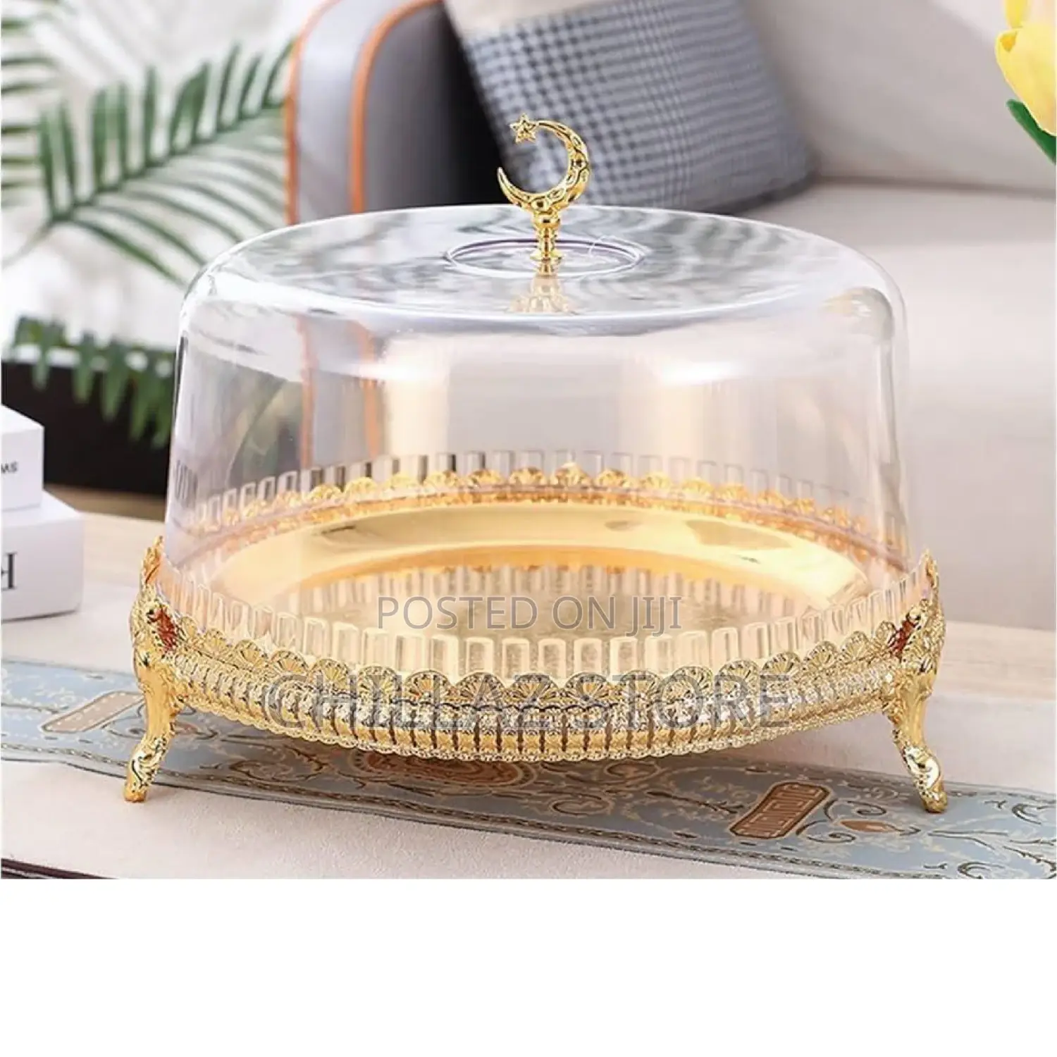 Cake Stand With Glass Cover.