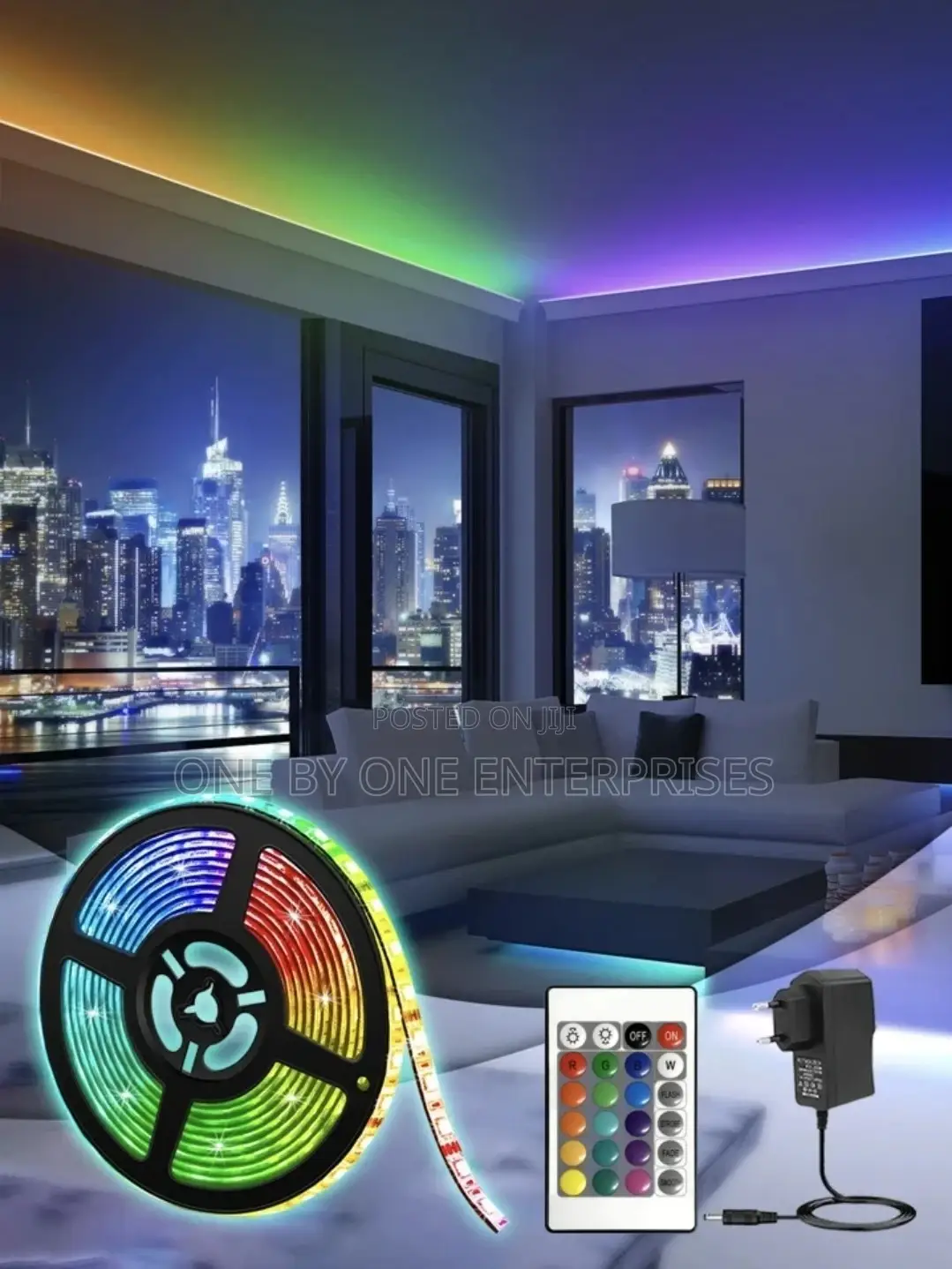 Led Strip Light 5m With a Remote and Adapter
