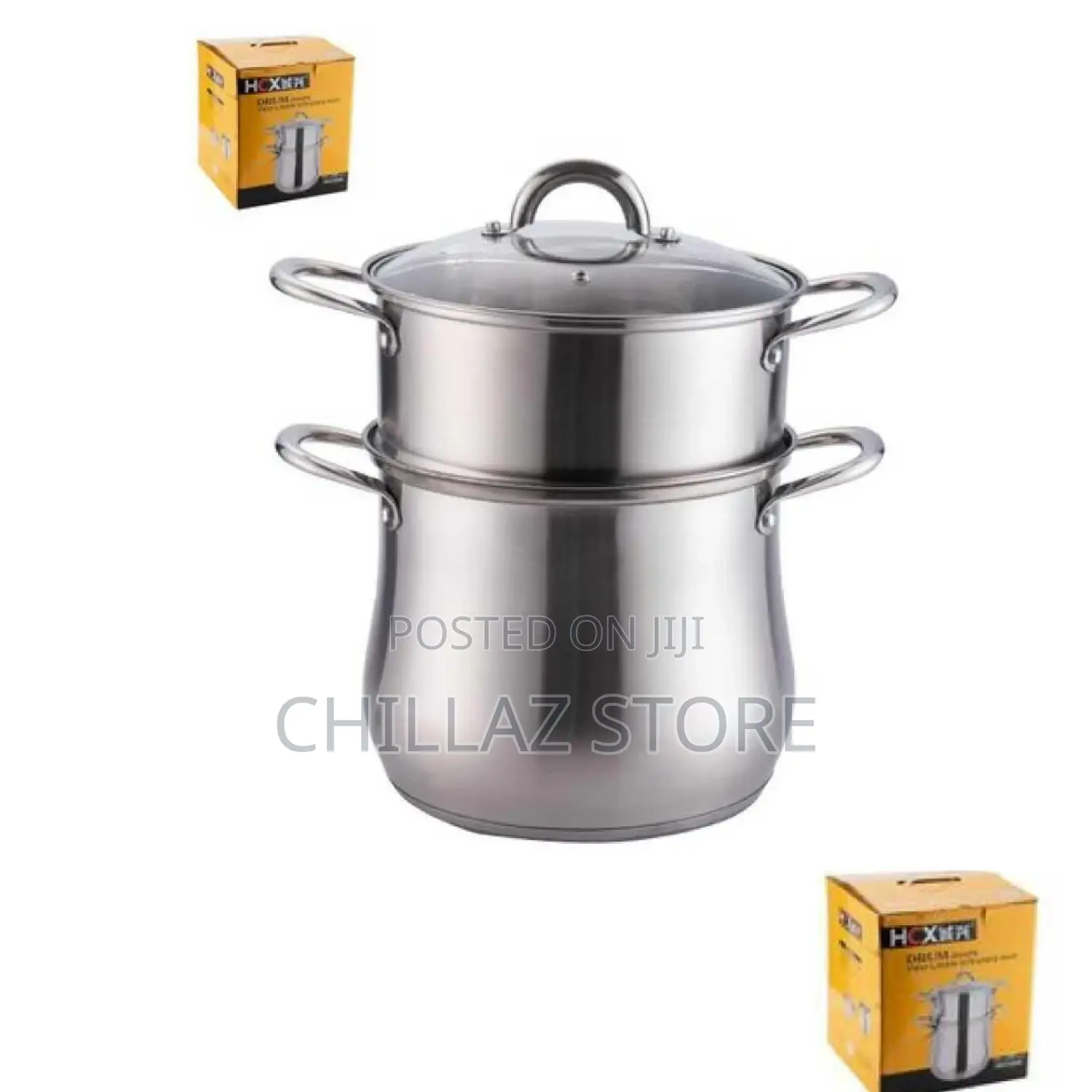 2 Layers Stainless Steel Steamer Pot.