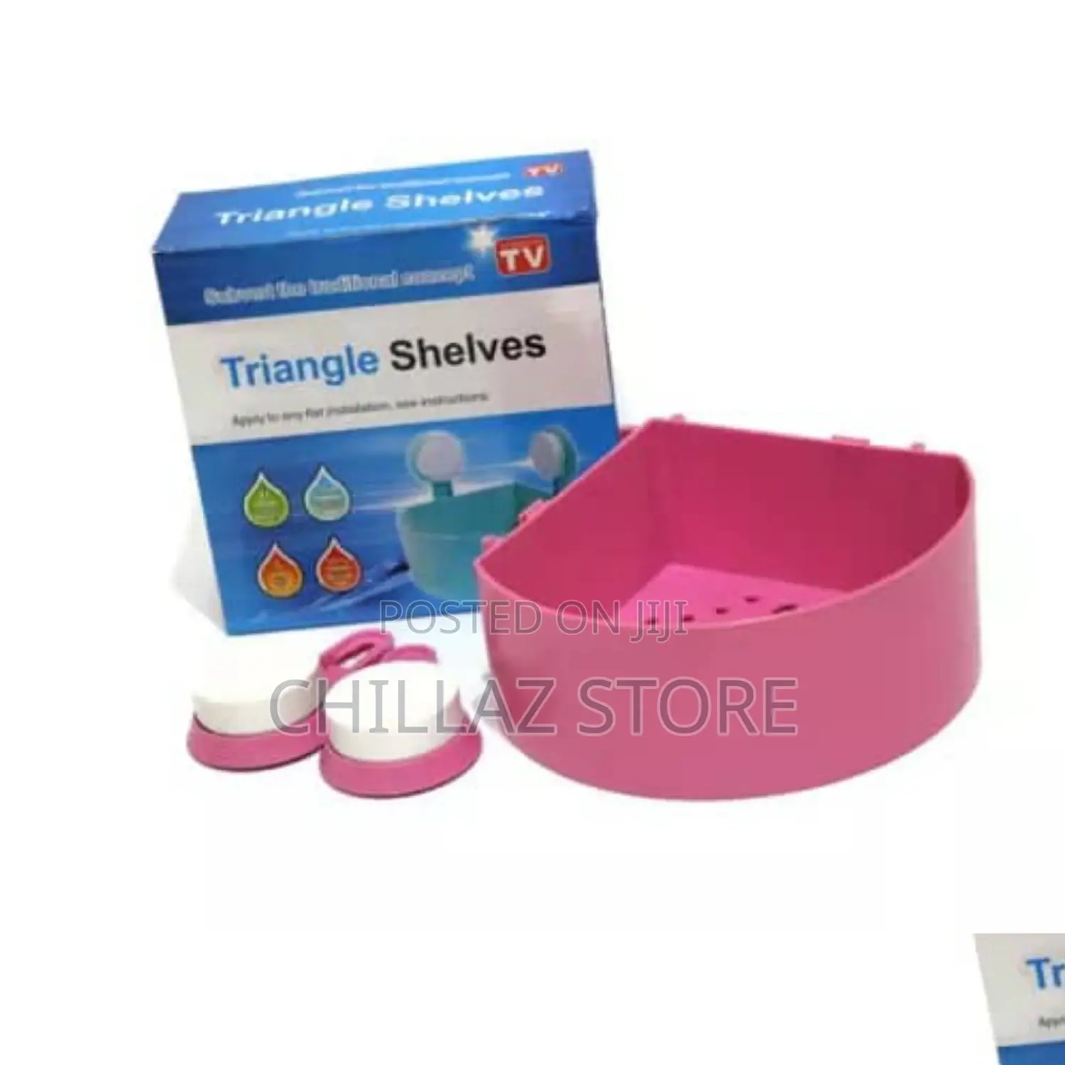 1pc Plastic Corner Bathroom Shelf.