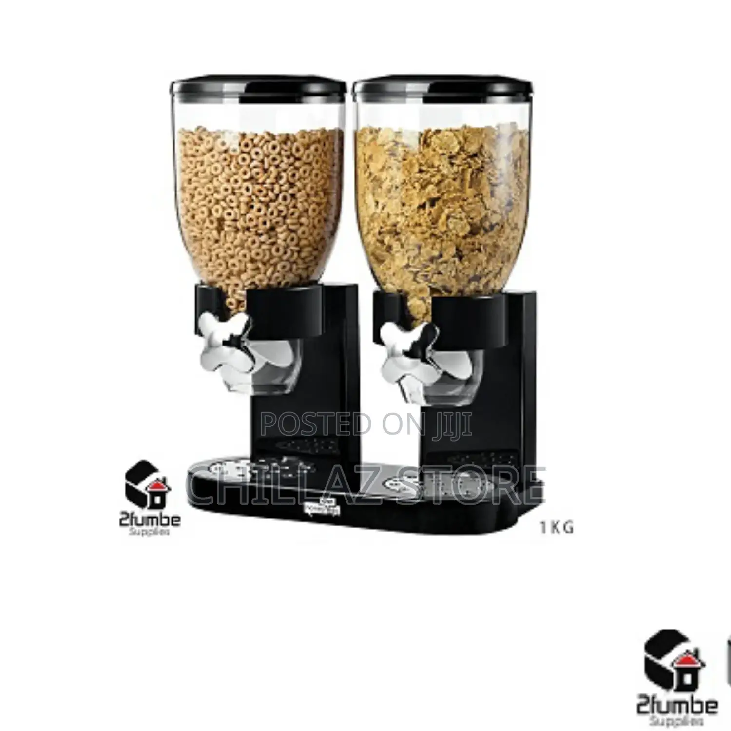 Double Cereal Food Dispenser.