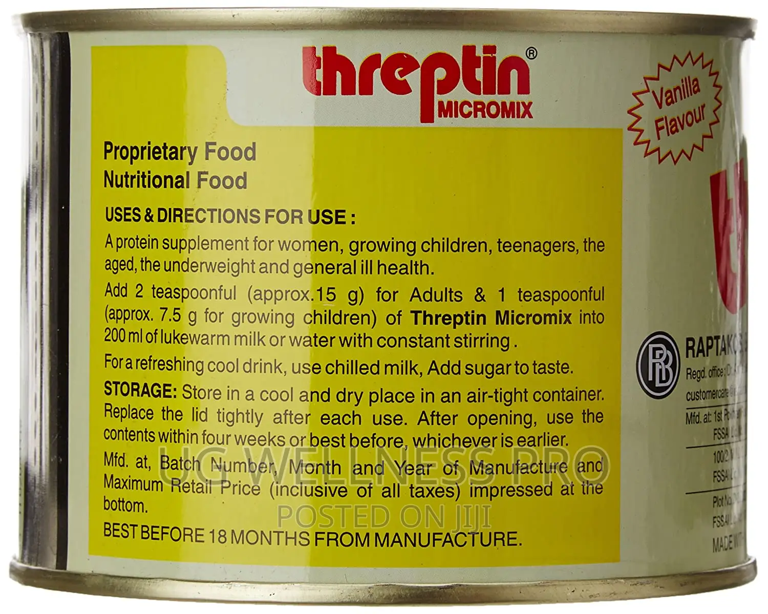 THREPTIN Micromix High Protein Milk Addon – 200 G (Vanilla)
