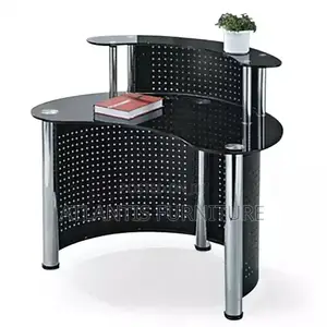 Glass And Metal Reception Table