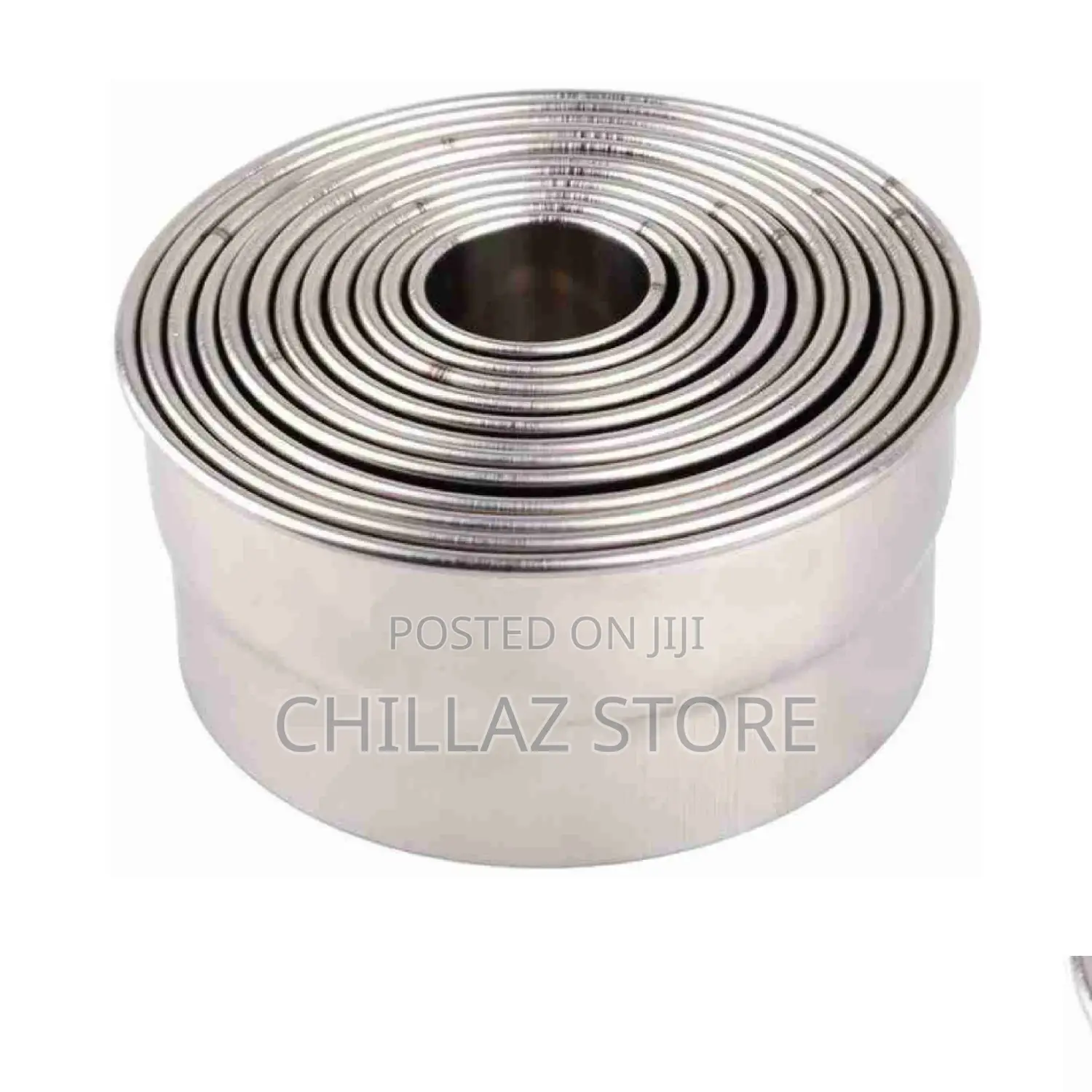12pcs Stainless Steel Round Cookie Cutter.