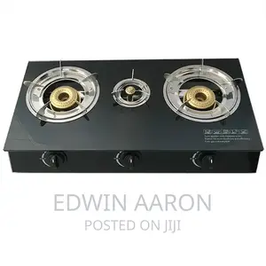 Tempered Glass Electro Master 3 Burner Gas Cooker