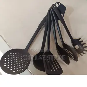 6pcs Nylon Black Cooking Utensils.